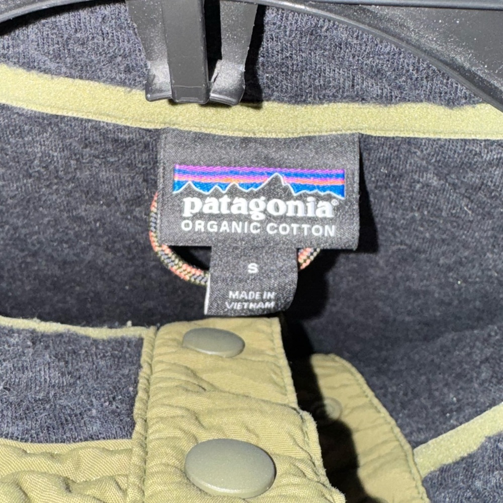 Patagonia Quilted Snap-T Pullover Small Gray Organic Cotton - Picture 2 of 3